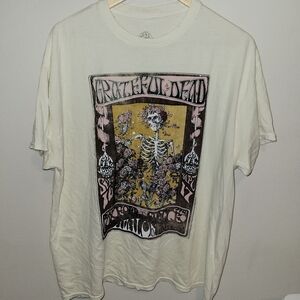 GRATEFUL DEAD oversized band tee size 0x 1x cream